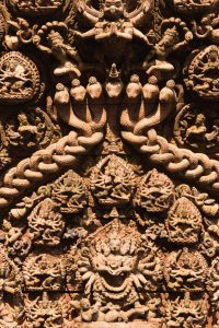 A selection of devotional toranas in Bhaktapur