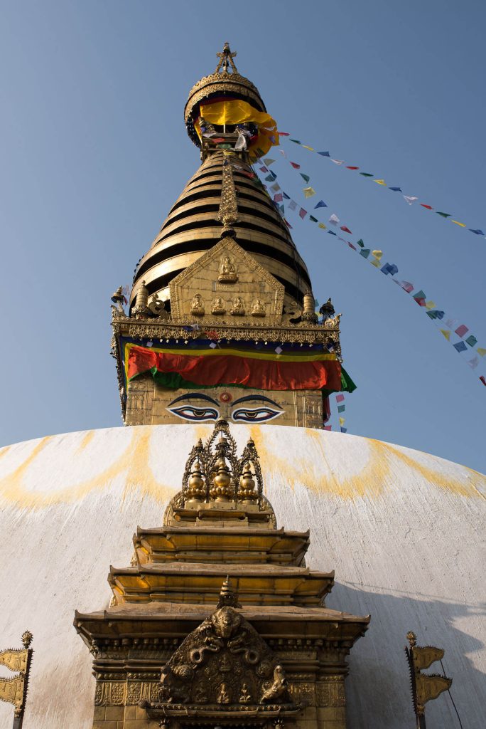 Swayambhu Stupa in the Kathmandu Valley.