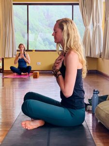 Kat Stevens teaches a class on the 2019 Nepal Yoga Teacher Training.