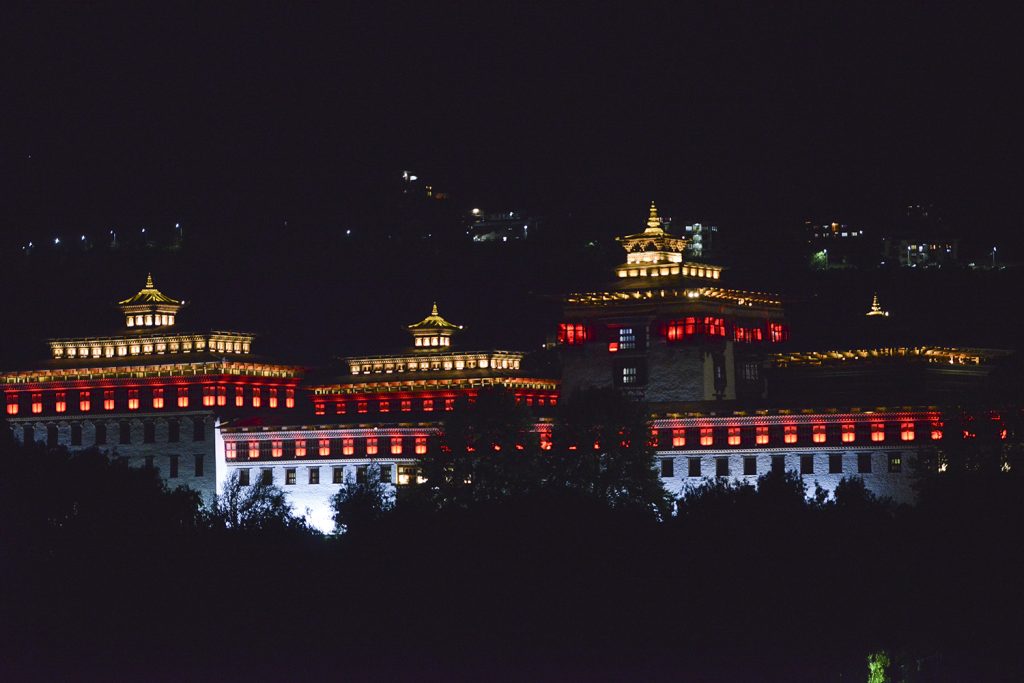 Night scape in Bhutan