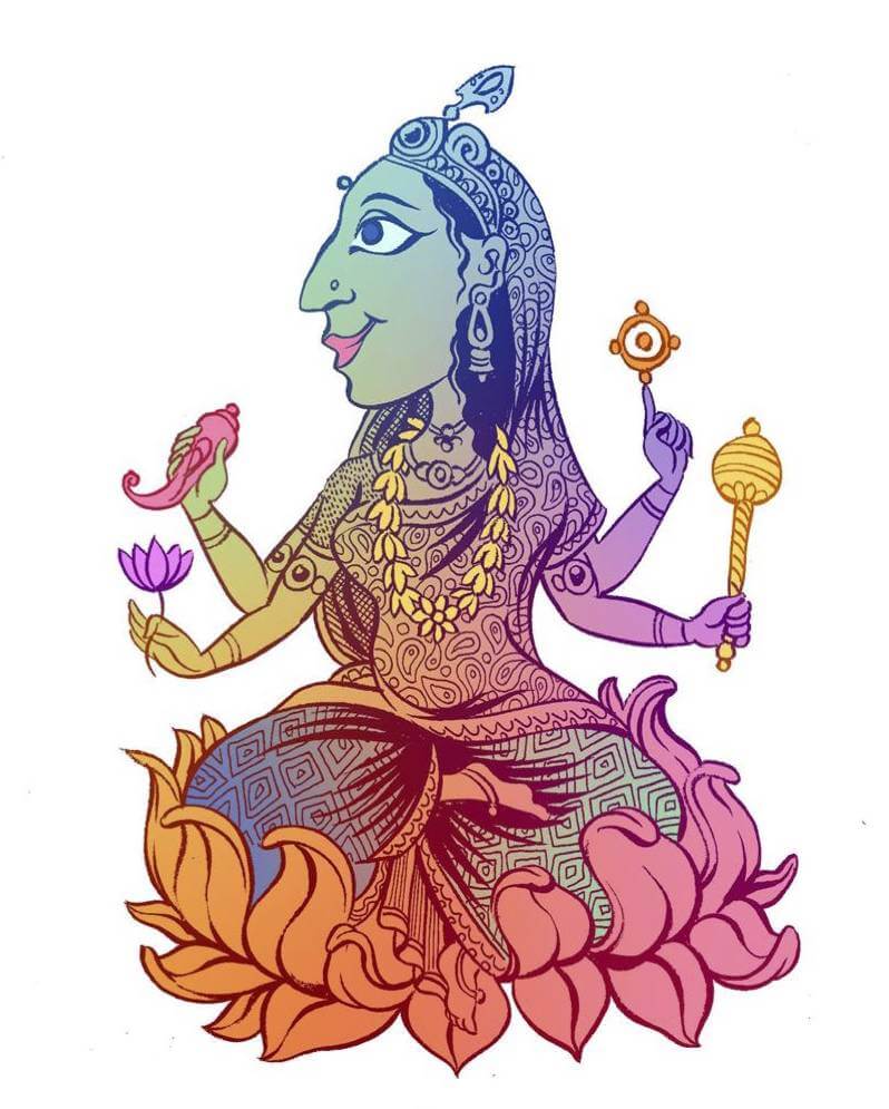 The Navadurga, Siddhidatri illustration by SATYA MOSES