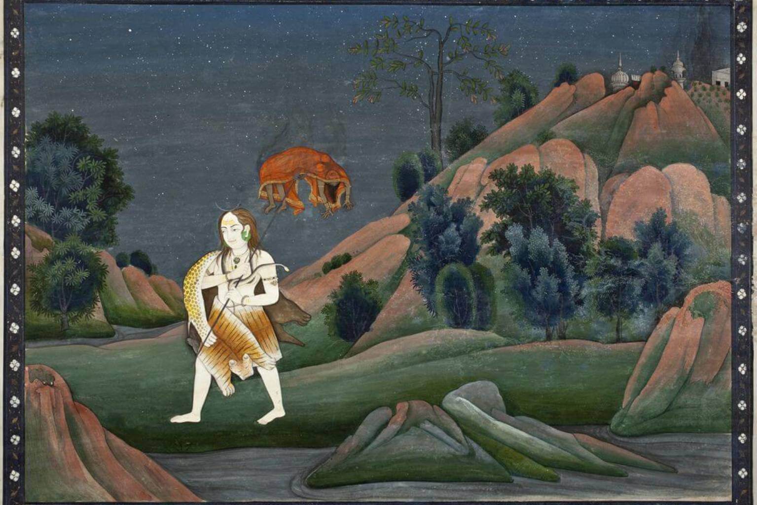 Siva-carrying-the-corpse-of-his-wife-Sati-on-his-trishul.-Kangra-Himachal-Pradesh-ca-1800